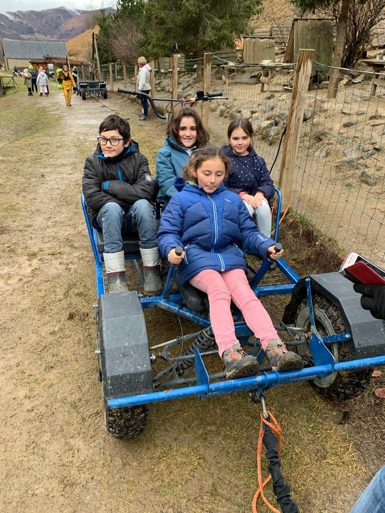 Voyage scolaire Arreau : Balade en chiens de traineau