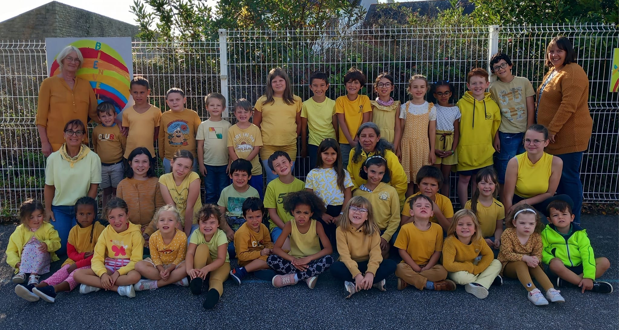 Photo de groupe pour fêter l'Espagne